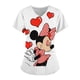 thumbnail image 3 of Uniforme de Disney para mujer, estampado 3D de Mickey Mouse, camisa de trabajo de enfermera, bata con bolsillo, uniforme de enfermería para Navidad, 3 of 5