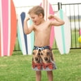 thumbnail image 4 of FORMRS Boys Swim Trunks Quick Dry Mesh Liner Boardshorts Sizes XS-XL, Yellow Dog Artist, 4 of 7