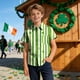 thumbnail image 5 of Blusa y camisa de manga corta con cuello vuelto, moderna e informal, con estampado del Día de San Patricio, con bolsillo, para uniforme escolar, para niños y niñas de 2 a 15 años., 5 of 7