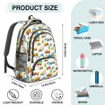 thumbnail image 5 of Excavator and Mountain White Pattern Cute School Backpack Bag with Padded Back and Adjustable Shoulder Straps 16.9 X 12.6 X 5.9 Inches, 5 of 5