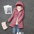 thumbnail image 3 of Women Warm Lightweight Jacket Long Down Coats for Women Hoodless Windproof Winter Coat Jacket Ladies with Recycled insulation Winter Slim Long Hooded Warm Down Coat Outerwear Large, 3 of 4
