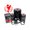 Fuchsia, variant on Mockingbird Flying Branches Twigs Bird Emblem Self-Inking Rubber Stamp Ink Stamper - Black Ink - Small 3/4 Inch