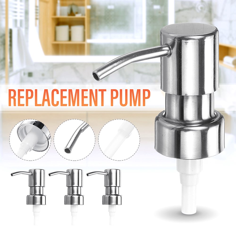 1/4Pcs Lotion/Soap/Liquid Dispenser Replacement Pump Stainless Steel