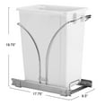 thumbnail image 2 of Household Essentials Glidez Chrome Plated Steel Pull Out 9 Gallon Plastic Trash Can, 2 of 10