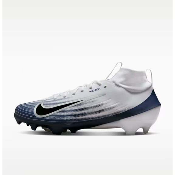 NEW Nike Vapor Pro 1 Football Cleats White/Midnight Navy Size 12M