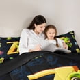 thumbnail image 4 of Erosebridal Kids Dinosaur Twin Comforter Sets for Boys Girls, Dino Letter Z Bedding Set, Black Reversible 2-Piece, 1 Comforter and 1 Pillowcase, 4 of 6
