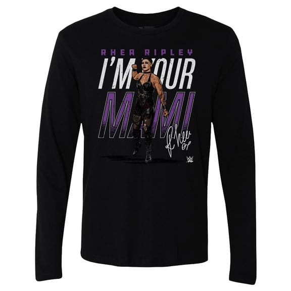 Men's 500 Level Black Rhea Ripley I'm Your Mami Long Sleeve T-Shirt