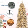 thumbnail image 6 of Artificial Christmas Tree Prelit, Green Xmas Tree with 1450 Dense Branch Tips, 400 Stepless Dimmable Dual Color LED Lights & Foldable Stand, 6 of 9
