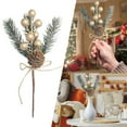 thumbnail image 5 of LYINGF Artificial Christmas Pick with Golden Berries and Pinecone - Rustic Bow Spray for Wreath, Garland, and Tree Decor, Natural-Look Accent for Centerpieces, 5 of 8