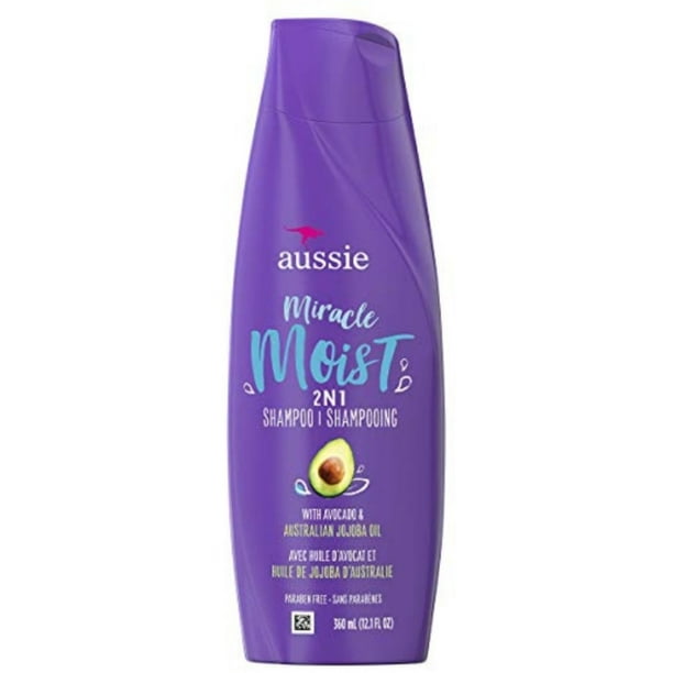 farvestof tyfon hamburger Aussie Hair Shampoo 2-N-1 Miracle Moist with Avocado And Australian Jojoba  Oil, 12.1 oz - Walmart.com
