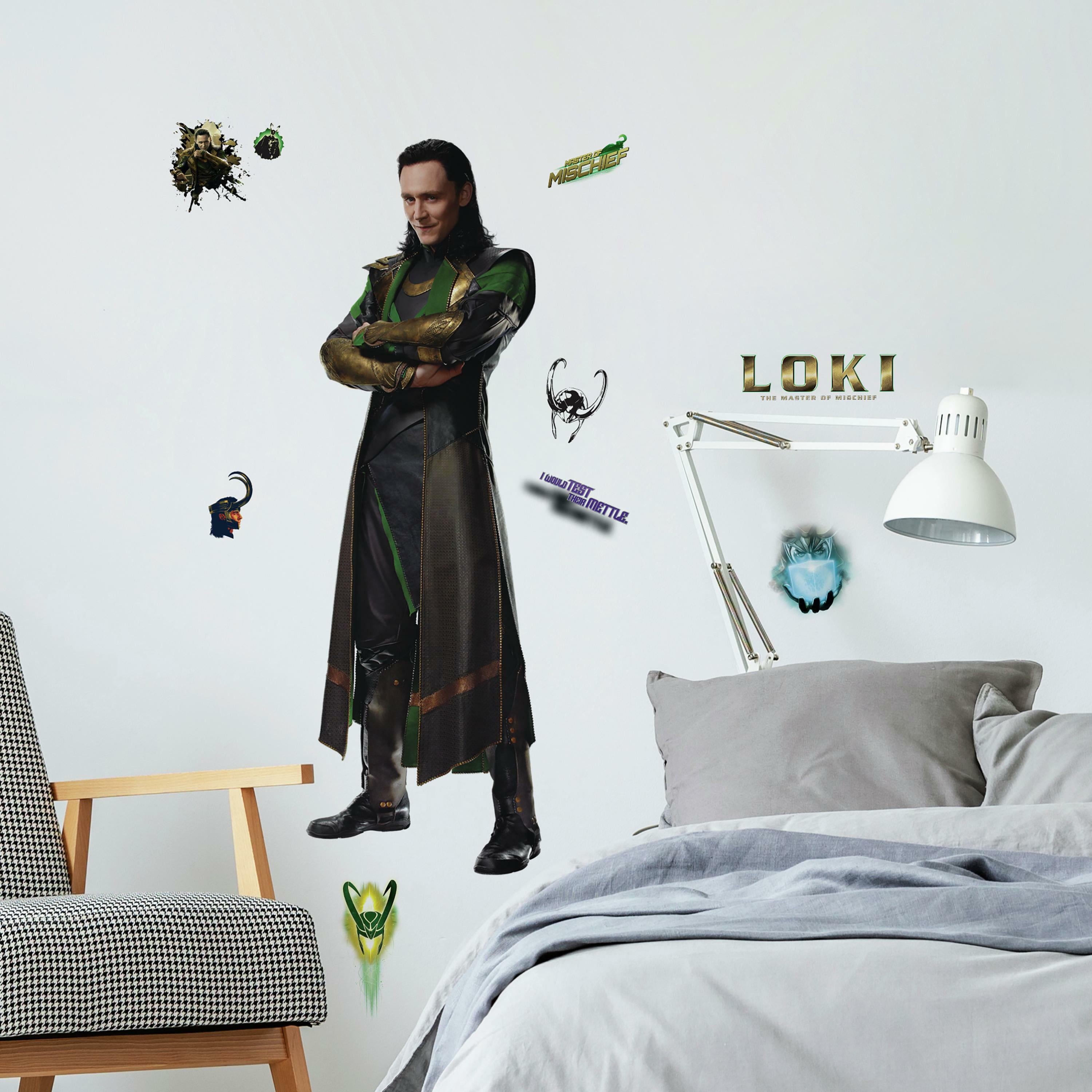RoomMates Loki Peel and Stick Giant Wall Decal, Brown, 13.3 inches x 41.6 inches