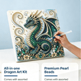 thumbnail image 3 of 3D Relief Dragon Pearl Diamond Painting DIY Kit | Premium Pearl Beads Full Craft Tools,2026 Green Jewel Dragon Hand‑Made Decor Craft Set for Beginners, 3 of 4