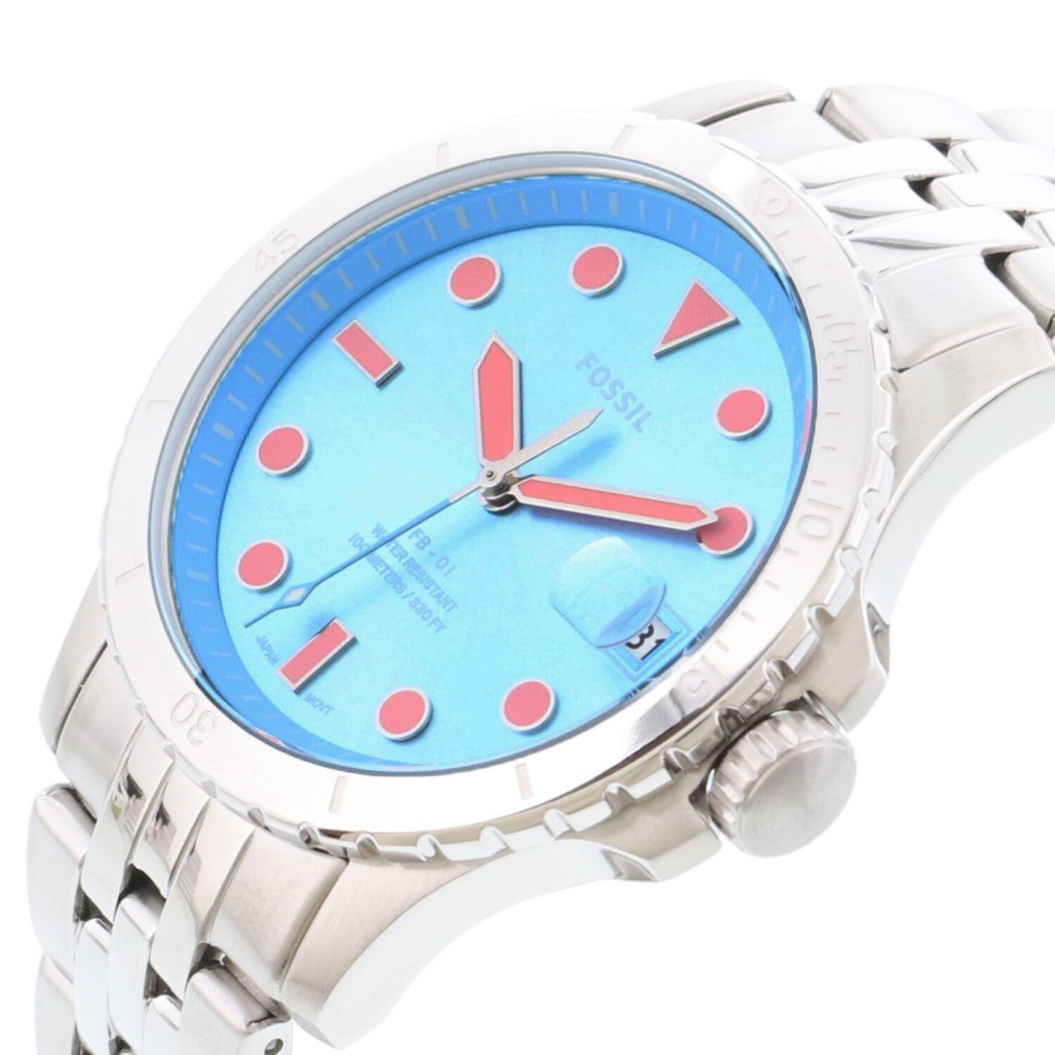 Silver Stainless-Steel Japanese Quartz 