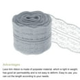 thumbnail image 3 of Unique Bargains 1.8' Wide 11 Yard Lace Ribbon Floral Pattern Gray Lace Trim Ribbon for Gift Wrapping, Wedding Decor, 3 of 6
