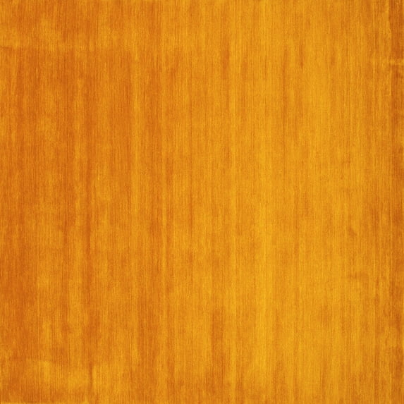 Ahgly Company Indoor Square Abstract Yellow Contemporary Area Rugs, 7' Square