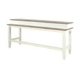 thumbnail image 4 of Dean Console Table- USB and Cubbies- 76 Inch Rectangular Brown- White, 4 of 5