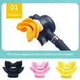 thumbnail image 3 of Fearlessin Snorkel Regulator Soft Bite Mouthpiece Diving Portable Underwater Snorkeling Fishing Safety Breathing Women Men Black, 3 of 6
