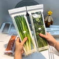 thumbnail image 5 of 15 Pack Long Food Storage Bags,Reusable Vegetable Storage Bags With Airtight Seal,Clear Refrigerator Organizer Bags For Celery Asparagus Green Onions Meal Prep Freezer Storage, 5 of 6