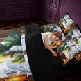 thumbnail image 5 of Manfei Fantasy Dragon Animals 7-Piece King Bedding,Gothic Snow Book King Bed in a Bag,Orange Blue,Black Reversible, 5 of 6
