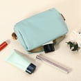 thumbnail image 6 of Small Makeup Bag for Purse Travel Handy Mini Portable Cosmetic Bag for Women Light Blue Beige, 6 of 8