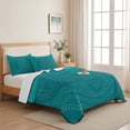 thumbnail image 5 of Queen Quilt Set 90''x96'', Teal Boho Lightweight Bedspread Coverlet Set with 2 Pillow Shams, Farmhouse Abstract Geometric Aesthetic Art Breathable All Season Quilt Bedding for Bedroom/Guest Room, 5 of 9