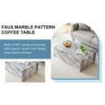 thumbnail image 6 of Modern MDF Coffee Table with Marble Pattern - 39.37x23.62x11.81 inches - Stylish and Durable Design W1151119518, 6 of 23