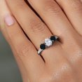 thumbnail image 4 of Gem Stone King 925 Sterling Silver White Topaz and Black Onyx Women Ring (1.99 Cttw, Gemstone Birthstone, Size 5), 4 of 6