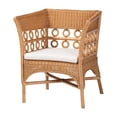 thumbnail image 1 of Pemberly Row Light Honey Rattan Arm Chair with Braided Detailing, 1 of 10