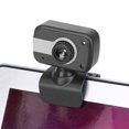 thumbnail image 2 of Sidaley Cámara web USB con clip con micrófono Cámara web de HD giratoria de 360 ​​​​grados para computadora portátil Sistemas de cine en casa plata negra, 2 of 6