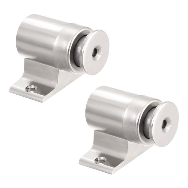 Zinc Alloy Door Catch Stop Doorstop Floor Mount Polish Silver