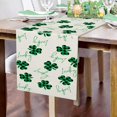 thumbnail image 3 of St Patricks Day Table Runner Shamrock Lucky Green Long Burlap Spring Holiday Kitchen Dining Banquet Indoor Outdoor Decorations Family Party Decor 13 x 72 Inch, 3 of 4