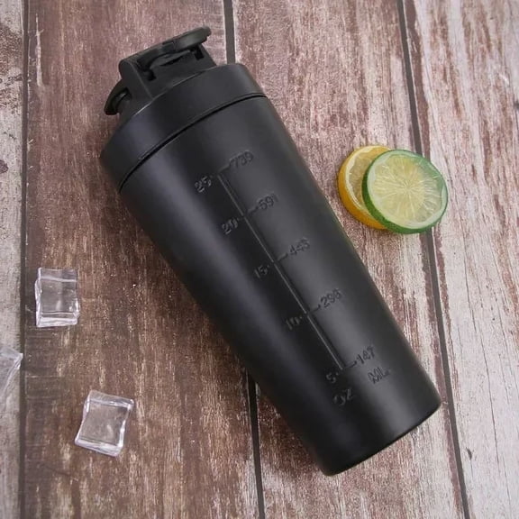 Stainless Steel Protein Shaker Cup - Portable Fitness Sports Mug for Nutrition and Hydration
