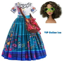 Mirabel Dress for Girls Costumes Cartoon Style Girls Cosplay Halloween Costume