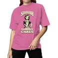 thumbnail image 2 of Shhh Nobody Cares Retro Graphic Women's T-shirt, 2 of 3