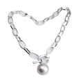thumbnail image 1 of Pendentif Boule Ronde Collier Support Collier de Mariage Décoration Personnalisée Ensemble de Bijoux Cadeaux pour Filles Argent, 1 of 9