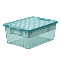 Penkiiy Storage Box with Removable Tray Clear Plastic Storage Container with Lid for Seasonal Decor, Tool, Office Supplies, Art, Craft Supplies, Sewing Utility Box