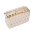 thumbnail image 2 of Topper contenedor de alimentos 3 pisos lunch box + cubiertos Casa y Concepto  CC090, 2 of 3