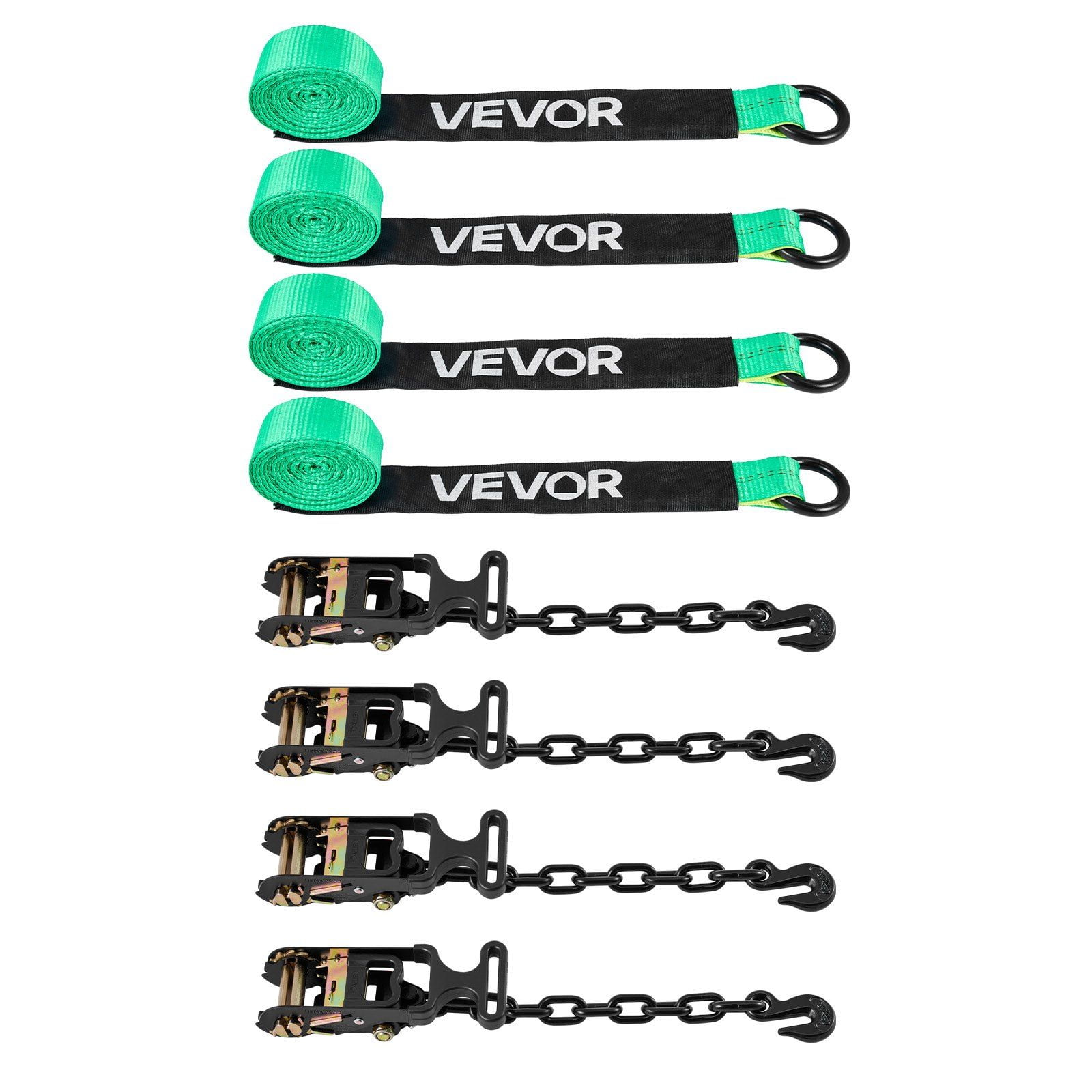 CAFORKP Wheel Chock Tie-Down Kit Heavy-Duty Car Tie Down Straps