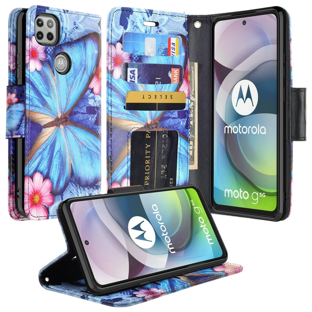 Spy Case for Motorola Moto One 5G Ace Phone Case [Kickstand] Cute Pu