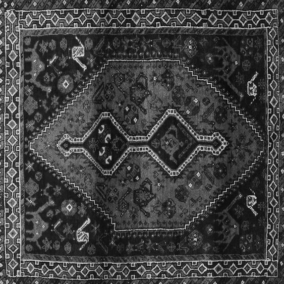 Ahgly Company Indoor Square Persian Gray Traditional Area Rugs, 7' Square