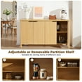 thumbnail image 3 of Hommpa Kitchen Sideboard with Storage 4 Fluted Doors & Adjustable Shelves Boho Accent Storage Cabinet for Dining Room Bar Buffet Table Living Room Entryway TV Console Christmas Gift, 3 of 13
