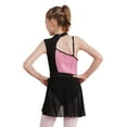 thumbnail image 2 of Alvivi Kids Girls Sequins One Shoulder Ballet Lyrical Dance Costume Contemporary Latin Leotard Dress Pink 14, 2 of 7