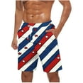 thumbnail image 3 of VBTAPA Men's Swim Trunks Quick Dry 3D Printed Beach Board Shorts with Pockets 4th of July American Flag Bathing Suits Todays Sales Black M, 3 of 6