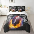 thumbnail image 3 of Castle Fairy Boys Sport Football 7-Piece Twin Bedding Sets,Abstract Gradient Bedding Comforter Set,Ball Gamer Breathable Sheet Sets,Ultra Soft Home Decor, 3 of 9