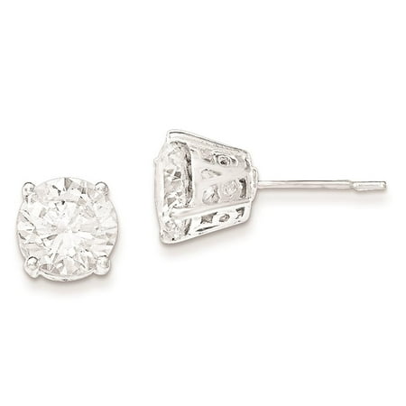 Mens Las 925 Sterling Silver Polished Designer Round Cz Stud Mens Las 925 Sterling Silver Polished Designer Round Cz Stud Earrings 9mm