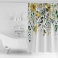 thumbnail image 2 of Shower Curtain Waterproof Shower Curtain for Bathroom,Bathtub,Shower, Botanical Plant Eucalyptus Leaves Chrysanthemum Sage Green Shower Curtain Set with Hooks for Home Decoration 72x72 Inch, 2 of 6