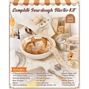 Tegance Sourdough Bread Baking Supplies, Sourdough Starter Kit, Bread Proofing Basket, Bread Making Tools Kit, Sour Dough Kit Tools, Sourdough Proofing Basket, Sourdough Kit Gifts for Bakers