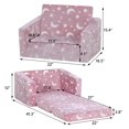 thumbnail image 2 of AFBKSS&BB Toddler Sofa Glow in The Dark,2 in 1Kids Chairs, Children Sofas, Baby Armchairs, Full Foam Children Upholstered Couch, Flip Out Sofa Beds Pre-School Furniture (Pink) C104, 2 of 3