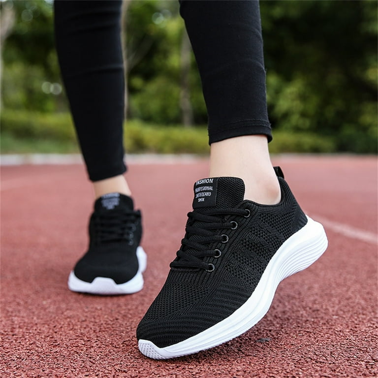 CAICJ98 Womens Running Shoes Womens Walking Shoes Non Slip Work Shoes  Breathable Shoes Adjustable Mary Jane Shoes,Black
