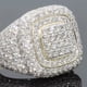 thumbnail image 4 of Qarigey Los diamantes de metal brillan. Anillos helados brillantes para una apariencia glamorosa. Anillo estilo callejero. Anillo de diamantes. Ropa, zapatos y accesorios Miscelánea 9#, 4 of 6